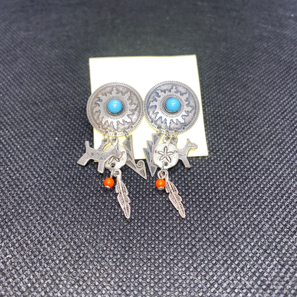 Vintage Style Native Indian Dangling Earring